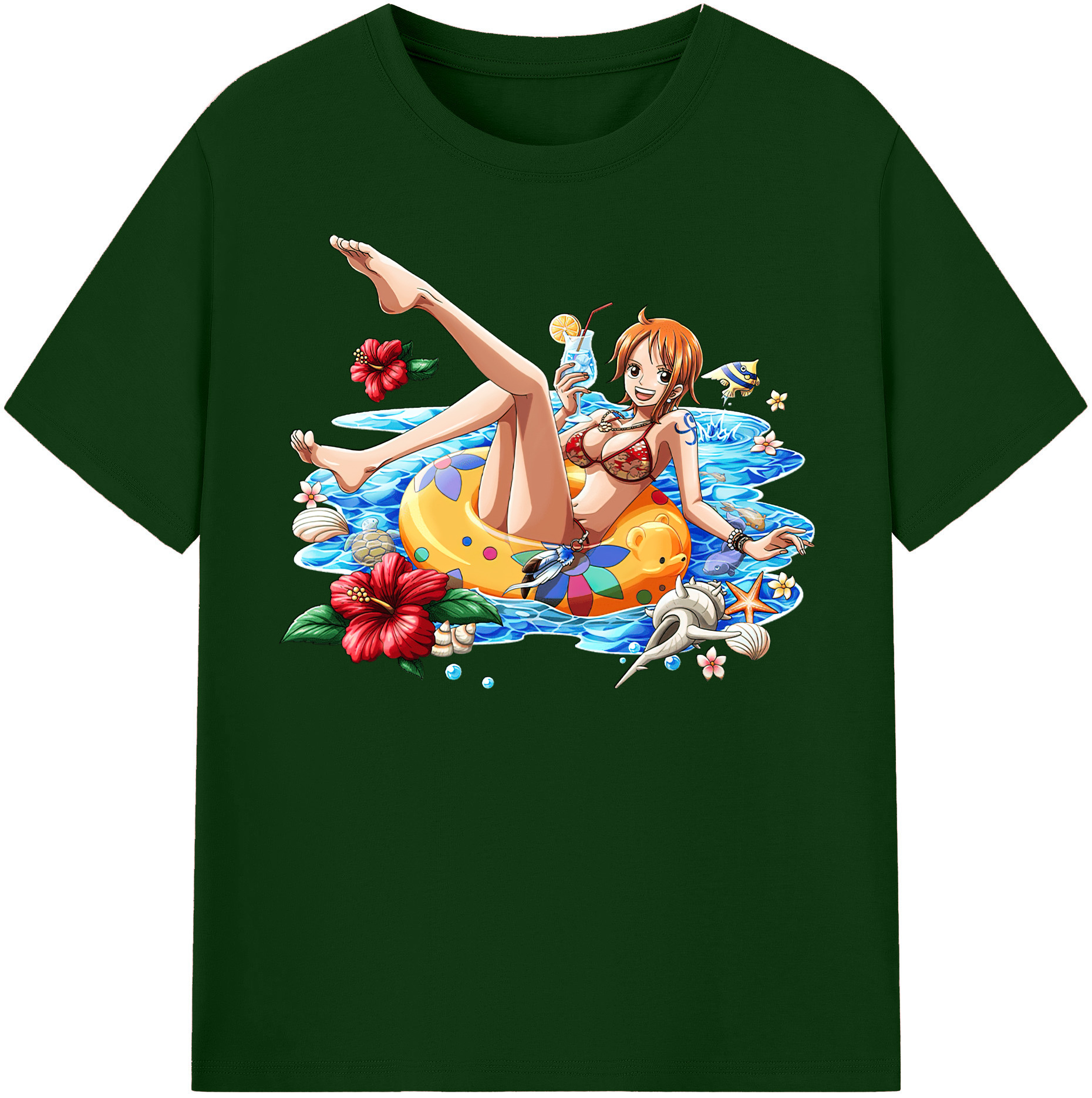 ワンピース ナミ ONE PIECE Nami 綿100％半袖Tシャツ（フロントプリント）